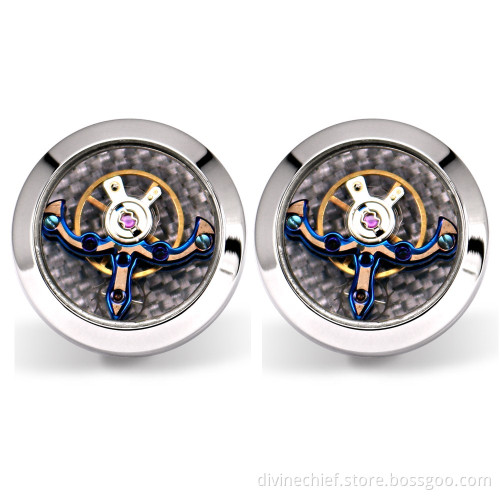 Custom See Through Structure 316L Stainless Steel Suit Shirt Cufflinks For Men